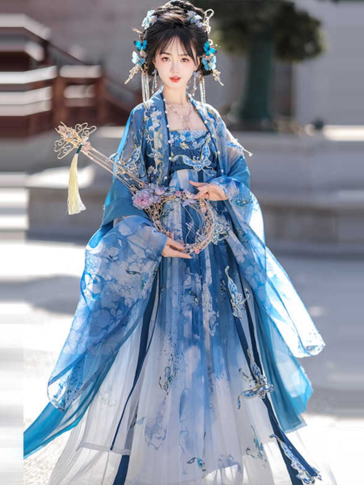 Porcelain Beauty 瓷碟美人 - Tang Dynasty Style Hanfu Dress Heziqun
