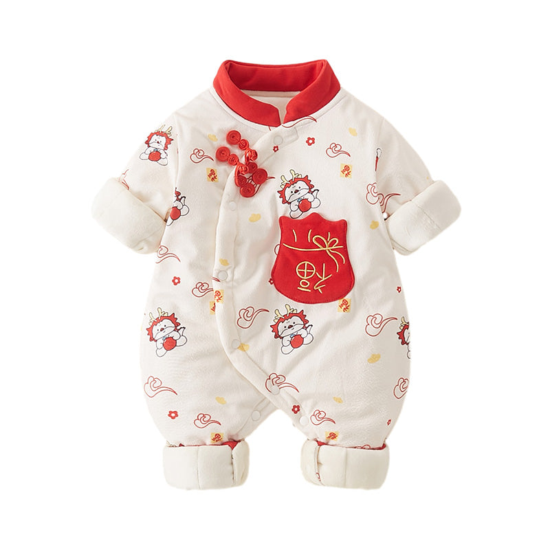 Little Lions - Chinese New Year Festival Cotton Baby Onesies for Boys and Girls