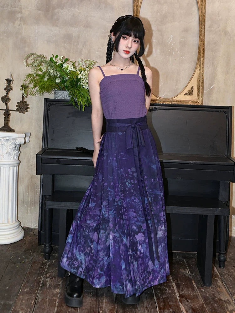 Drama Spring 戏春绡 - New Chinese Style Summer Printed Mamianqun