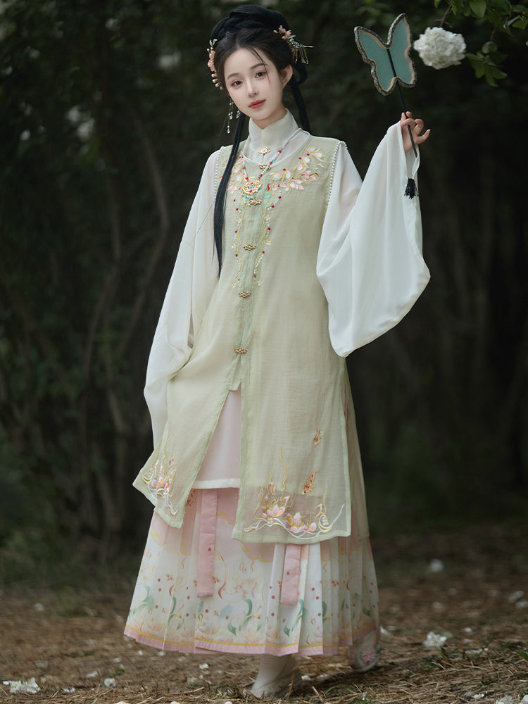 Meaning of Flowers 花间意 - Bijia & Mamianqun Ming Dynasty Hanfu Set