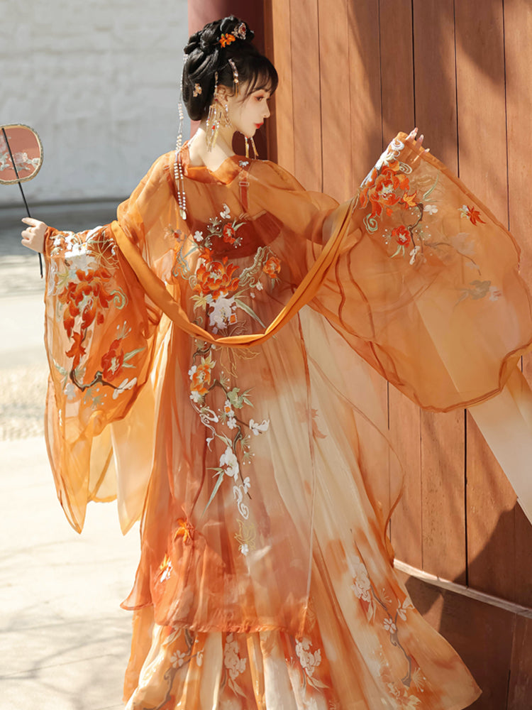 Golden Maple 金枫 - Tang Dynasty Style Hanfu Dress Heziqun