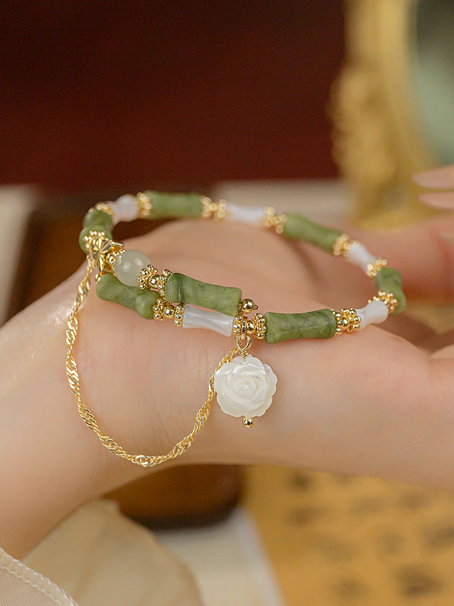 Bamboo Knots and Jade Bracelet