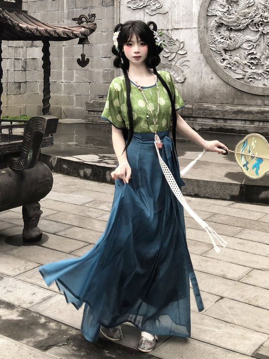 Azure Language 天青语 - Plus Size Tang Dynasty Hanfu
