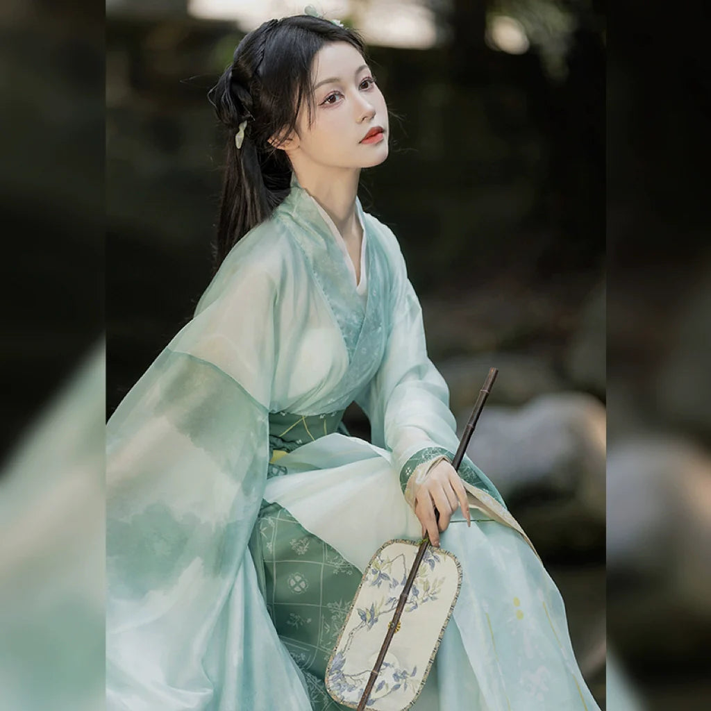 Qingyu 清玉 - Wei Jin Style Cross Collar Qiyao Ruqun