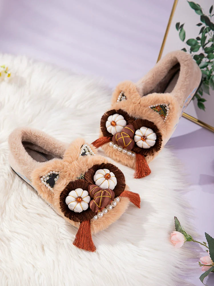 Katherine - Traditional Chinese Lion Furry Shoes