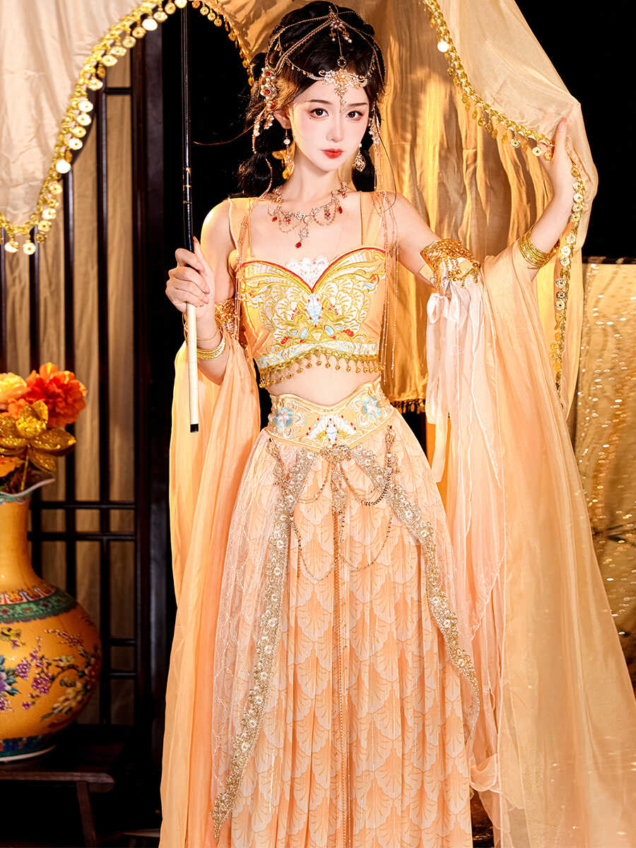 Blue Smoke - Dunhuang Goddess Feitian Tang Dynasty Costume
