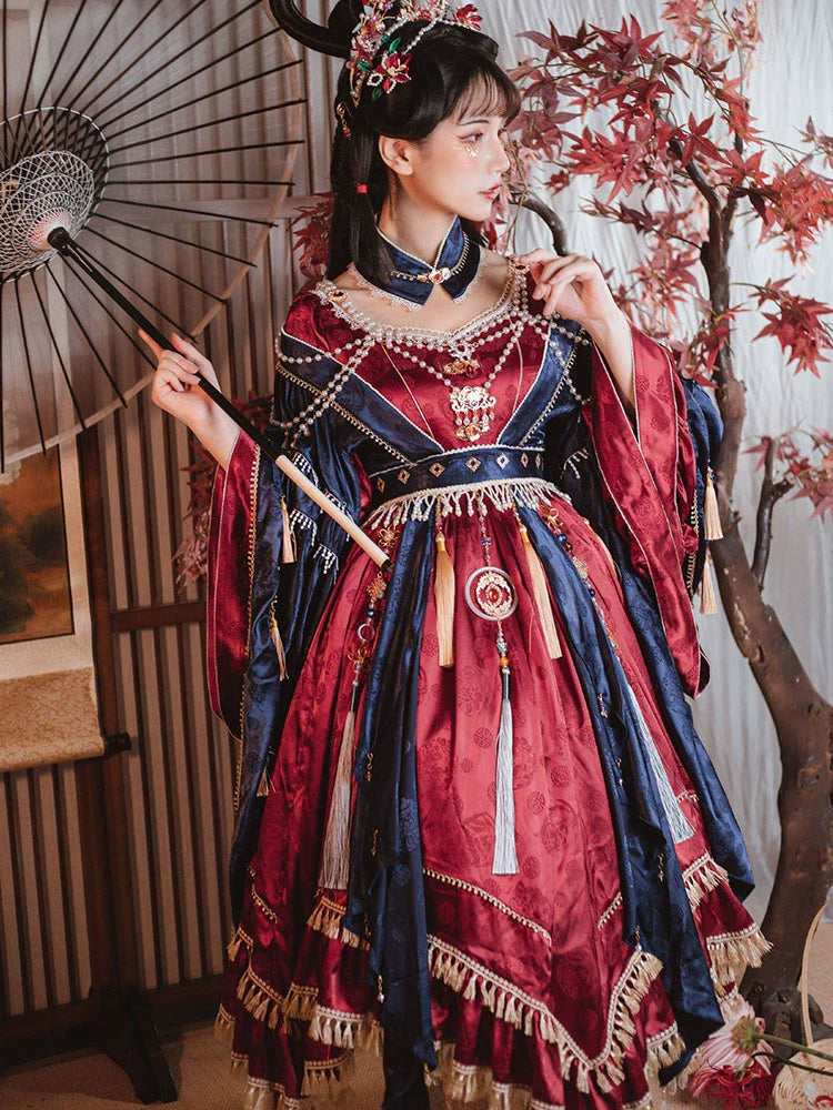 Qi Lolita Ming Dynasty Hanfu Opera Style Costume, Xiqu 戏曲
