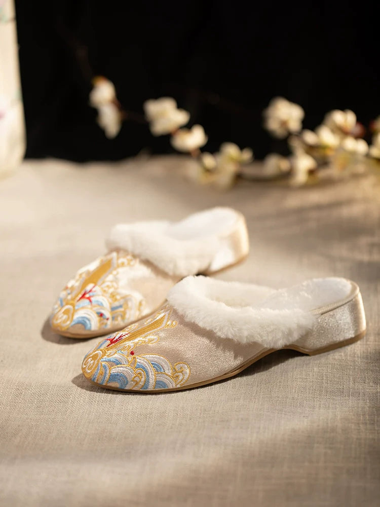 Qiyan - Embroidered Slip-On Shoes for Cheongsam