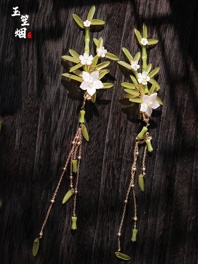 Hair Clips: Bamboo Rain