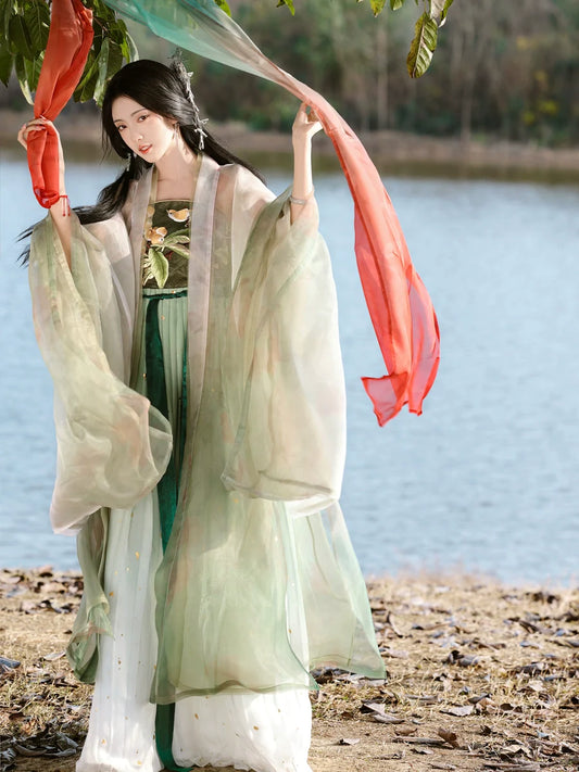 Pipa Beauty 枇杷美人 - Tang Dynasty Style Hanfu Dress Heziqun