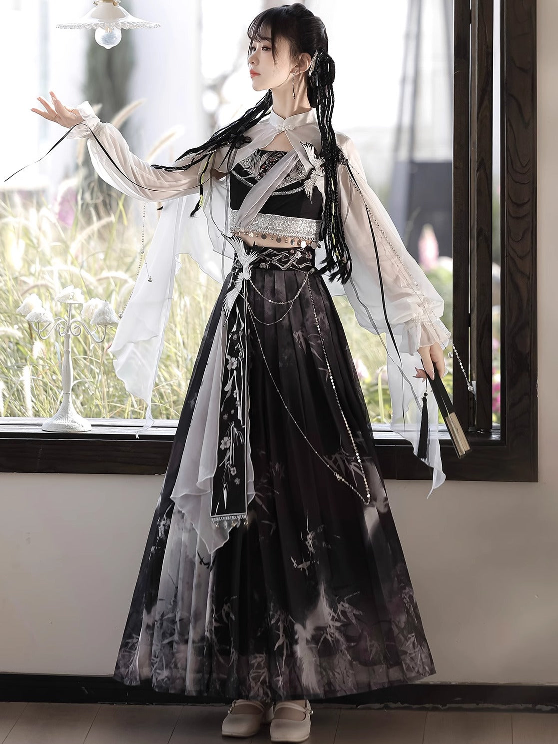 Crane Feather 鹤羽 - Dunhuang Inspired New Chinese Style Outfit