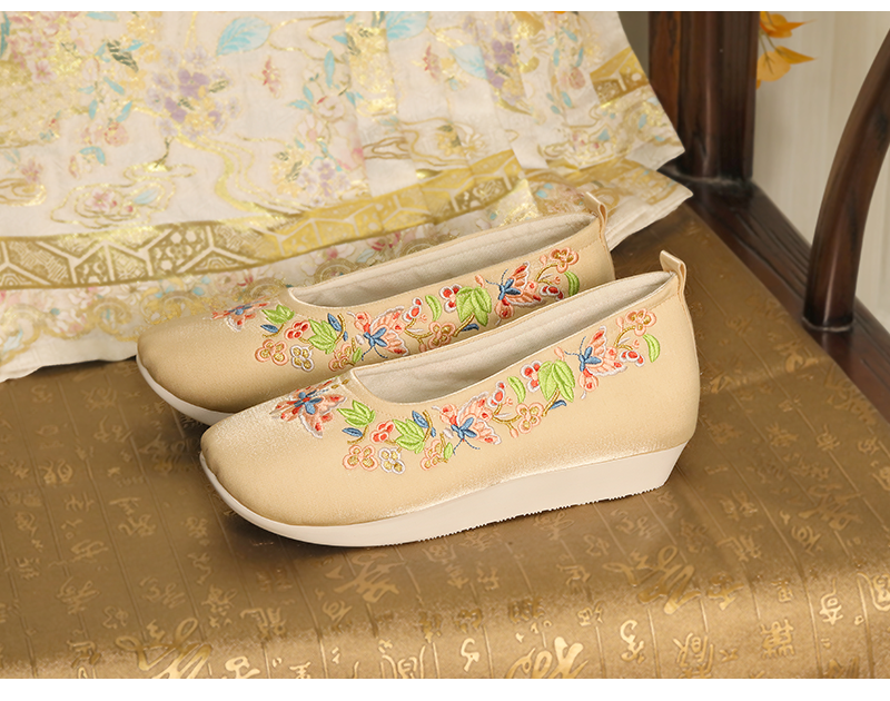 Deep Rose - Traditional Satin Shoes for Hanfu