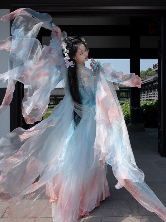 Thousand Miles Dreams 千里梦 - Tang Dynasty Style Hanfu Dress Heziqun (Preorder)