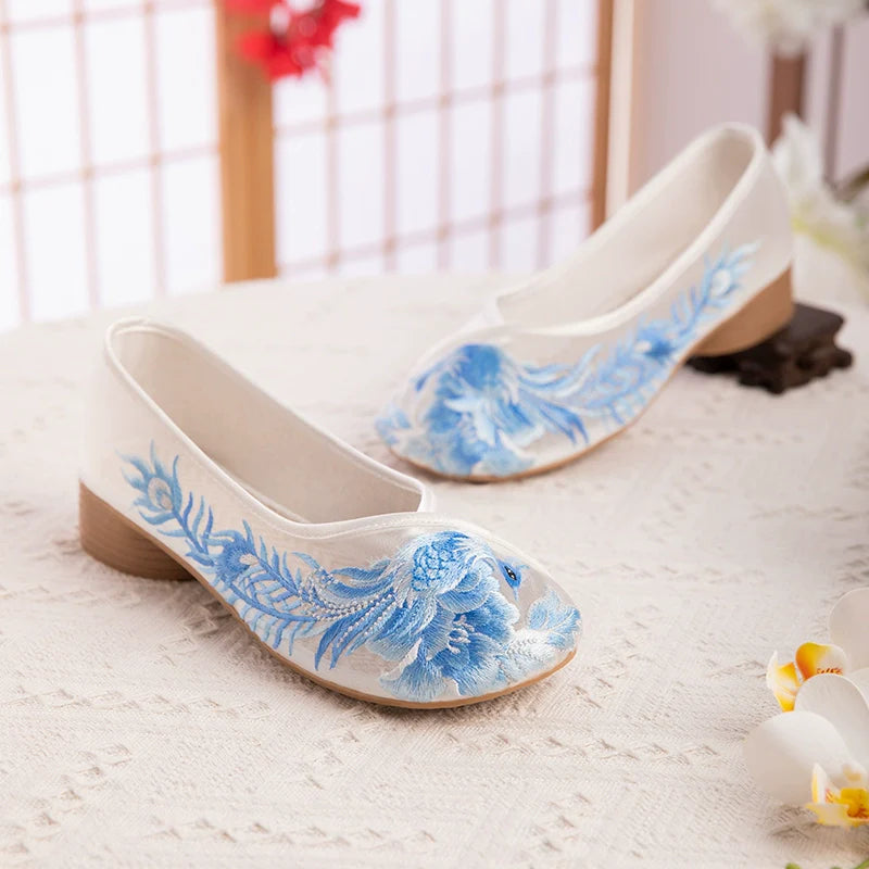 Clara - Embroidered Sheer Chinese Style Shoes