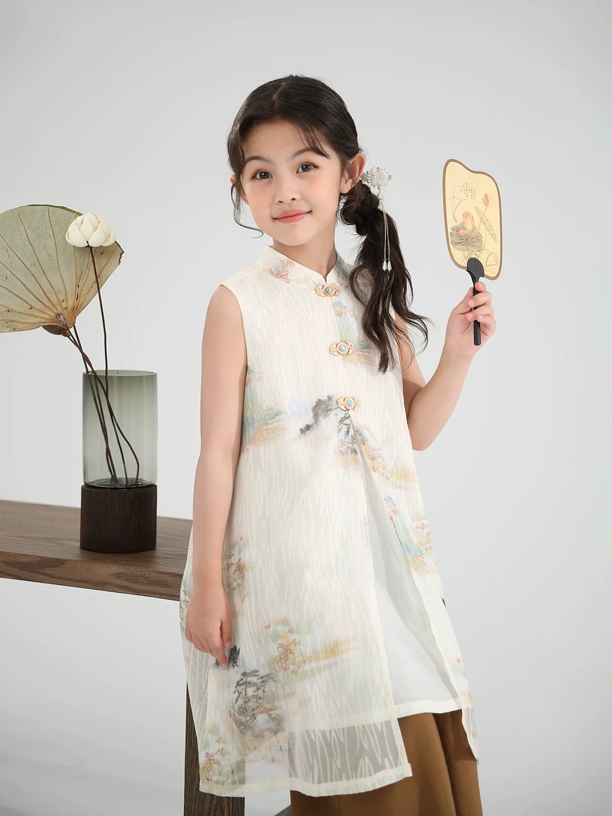 Cedar - New Chinese Style Cheongsam for Girls