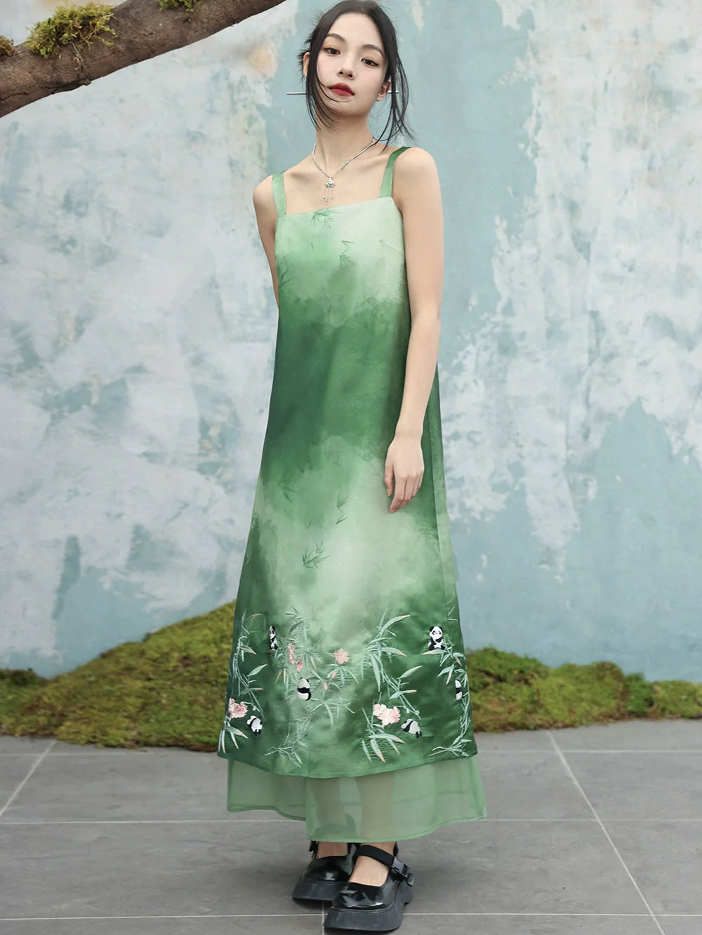 Ming Dynasty New Chinese Style Dress: Emeraldine
