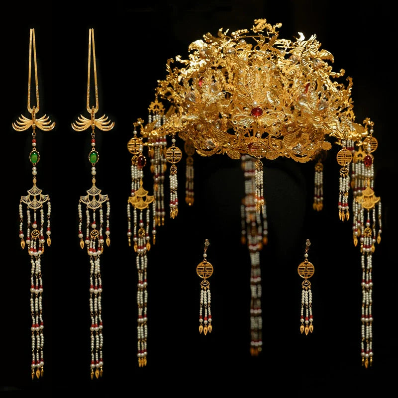 Chinese Wedding Hair Accessories: Heartstrings