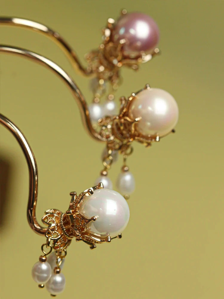 Freshwater Pearl Hair Pin: Margalit