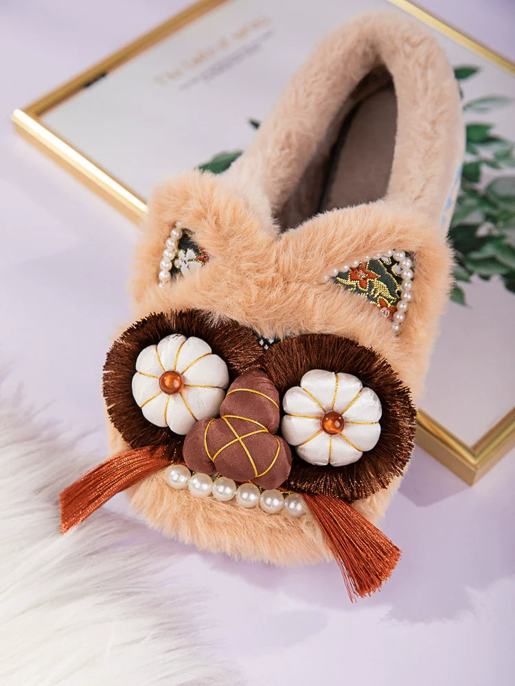 Katherine - Traditional Chinese Lion Furry Shoes