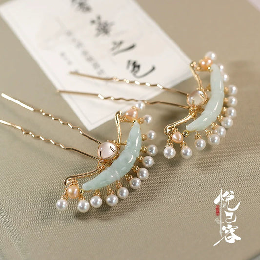 Hair Pin: Jade Note