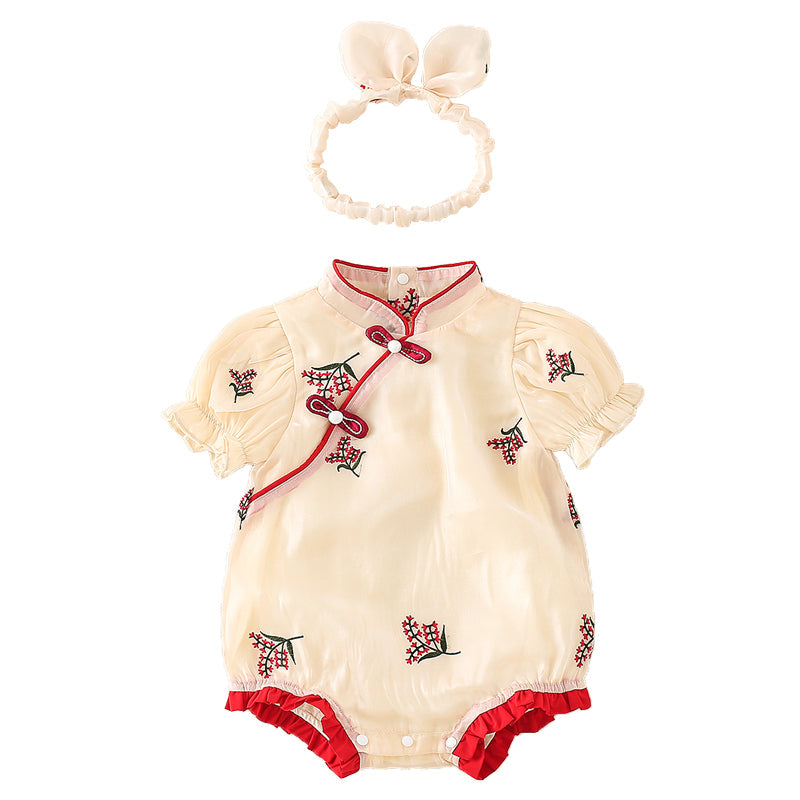 Bernice - Cheongsam Style Baby Onesies for Girls