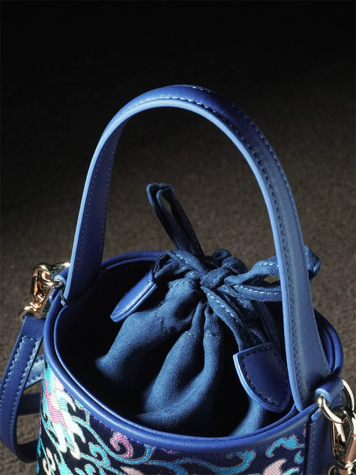 Lady Yang Sapphire Bucket Bag for Women