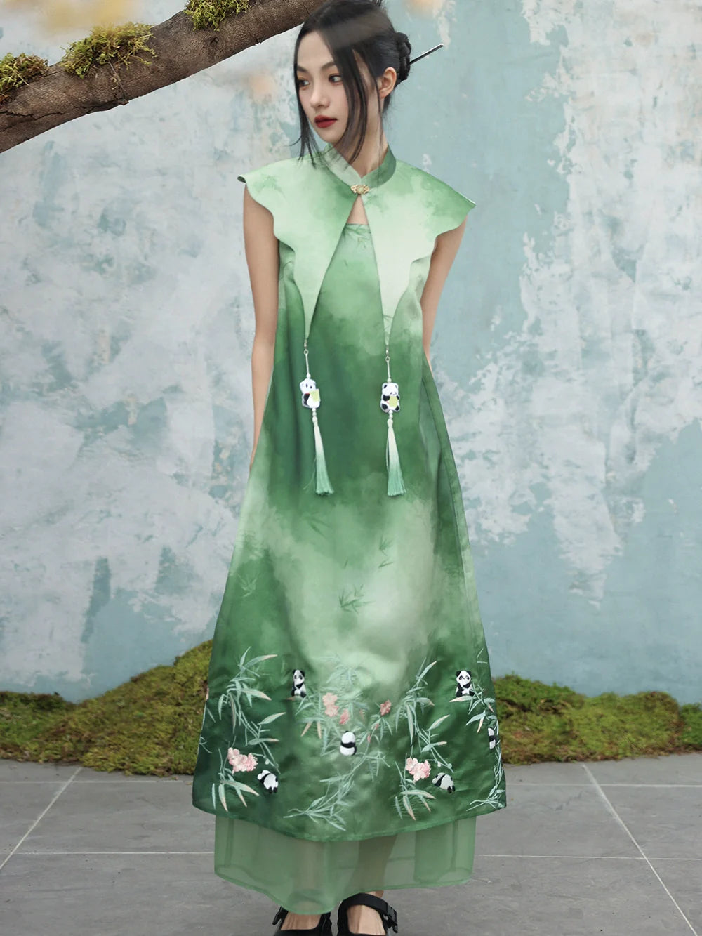 Ming Dynasty New Chinese Style Dress: Emeraldine