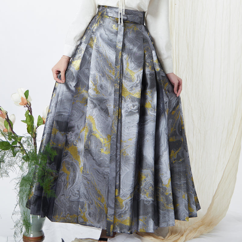 Quicksilver Sand 流银之砂 - Plus Size Hanfu Ming Dynasty Mamianqun