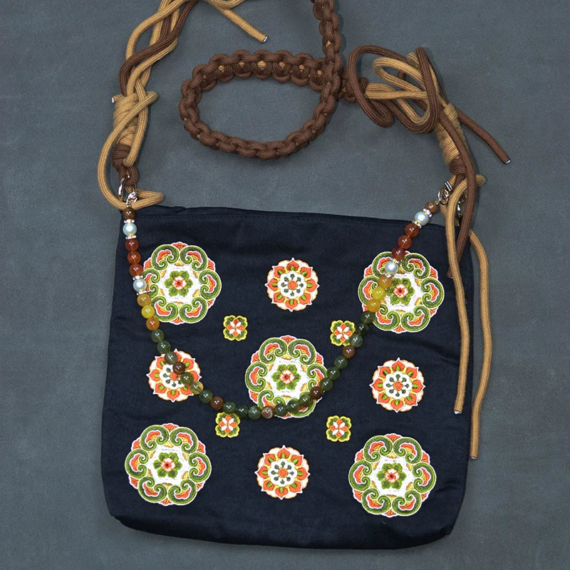 Dunhuang Treasure Flower Hanfu Bag for Women