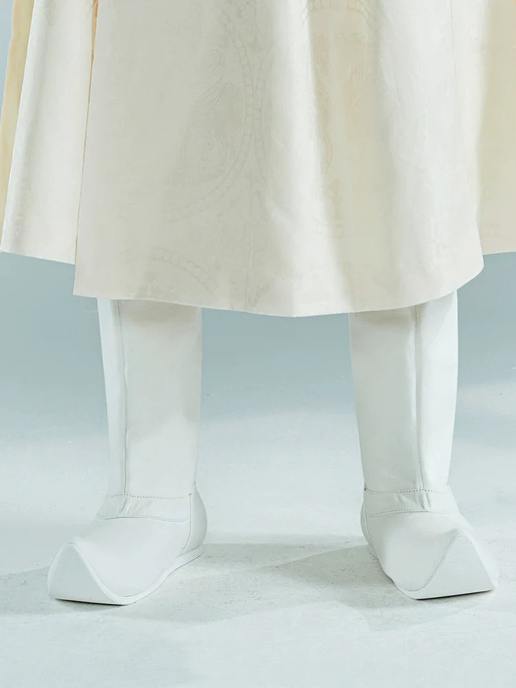 Plain White - Chinese Style Hanfu Boots for Men & Women