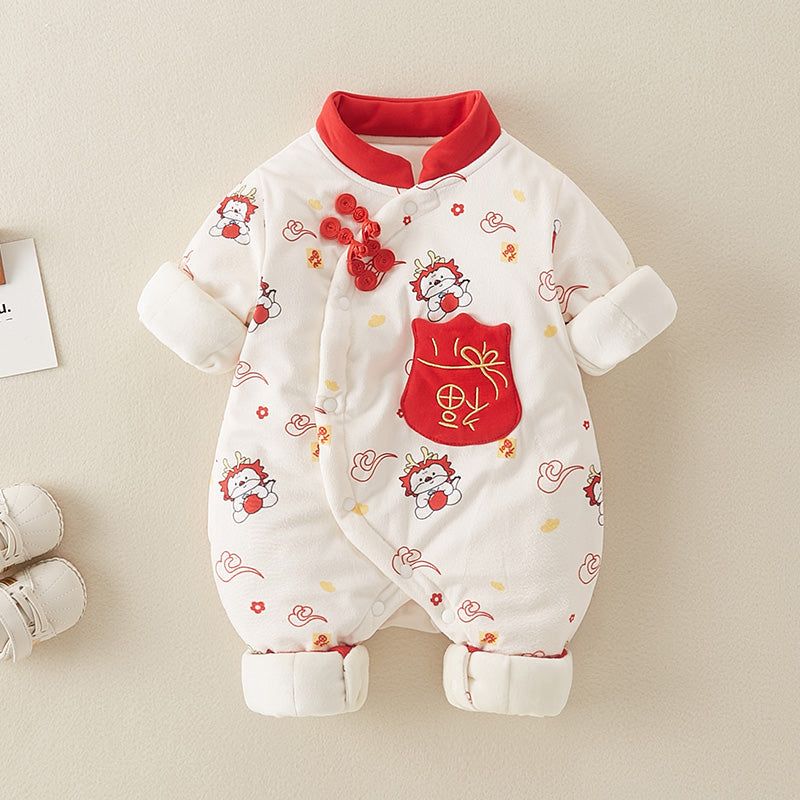Little Lions - Chinese New Year Festival Cotton Baby Onesies for Boys and Girls