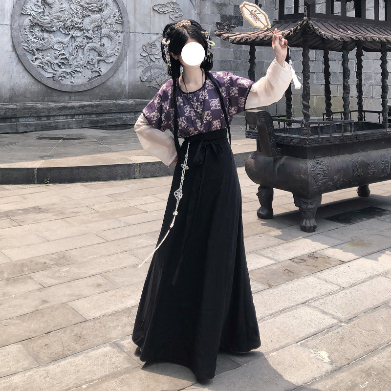 Amethyst Rich Flowers 有钱花 - Plus Size Tang Dynasty Hanfu
