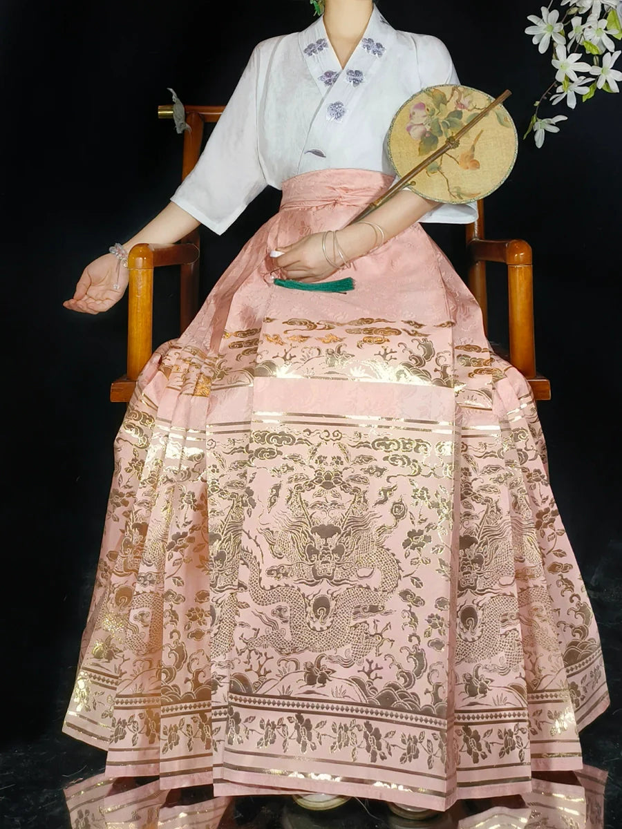Sweet Romance - New Chinese Style Ming Dynasty Hanfu Matching Set