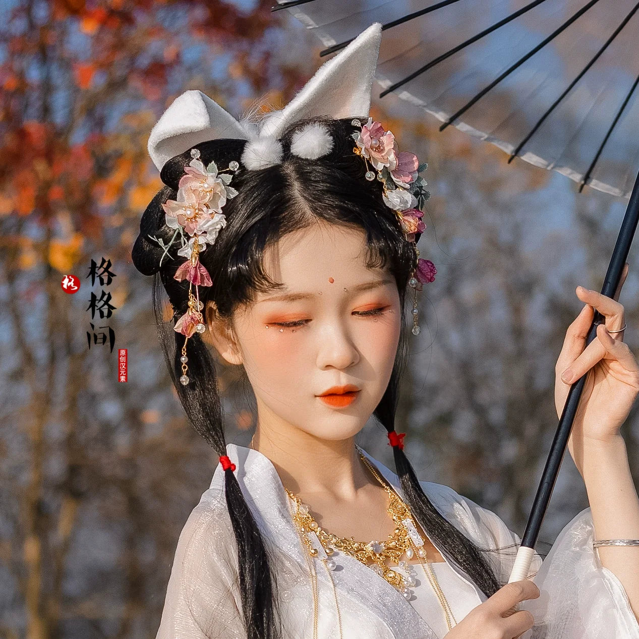 Hair Clips: Sakura Snow