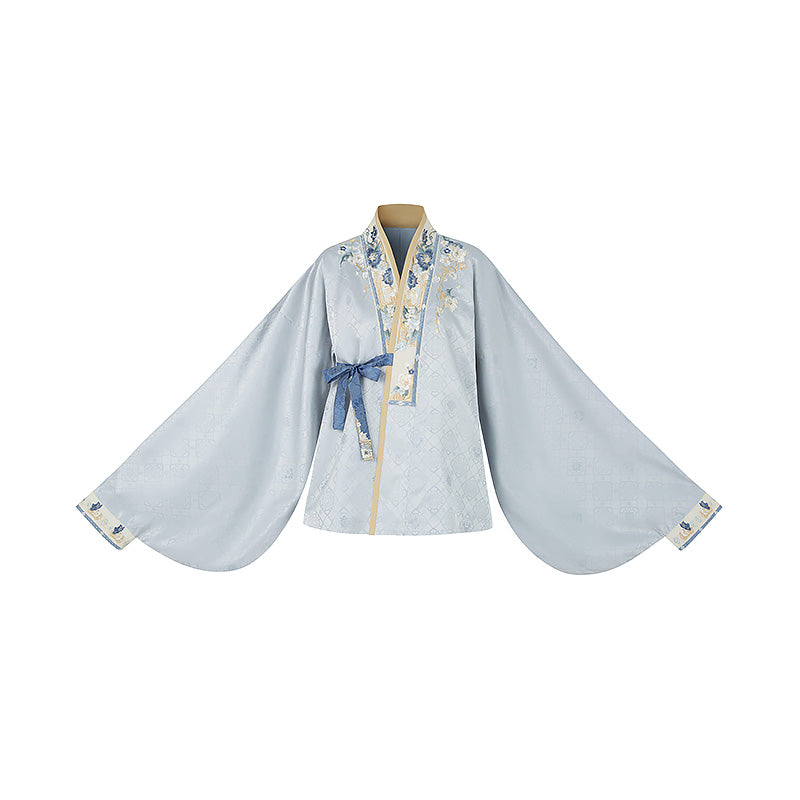 Octagonal Scenery 八角景 - Pipa Sleeve Top & Mamianqun Ming Dynasty Hanfu Set