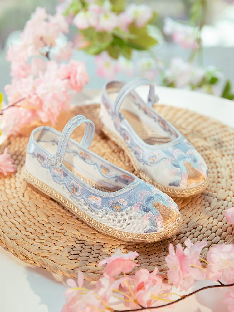 Lucy - Sheer Embroidered Chinese Hanfu Shoes