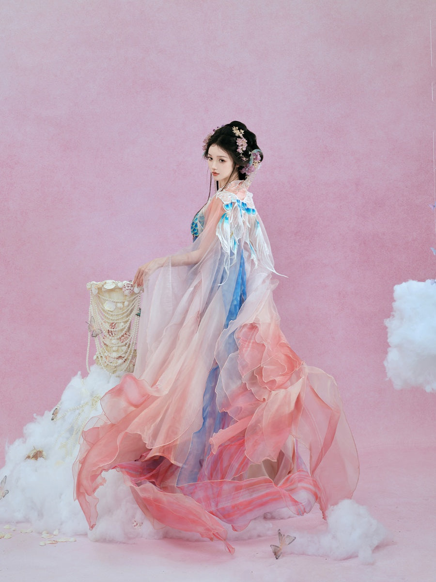 Mermaid Goddess - Tang Dynasty Style Hanfu Dress Heziqun