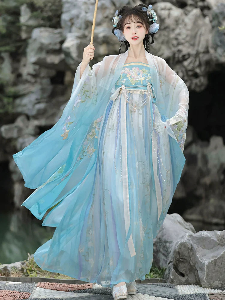 Chunzhu 春竹 - Tang Dynasty Style Hanfu Dress Heziqun