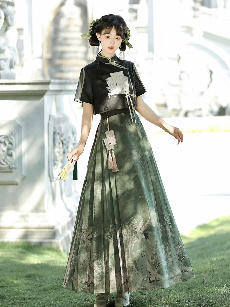 Herbal Medicine 草药 - Modern Ming Dynasty Hanfu Outfit