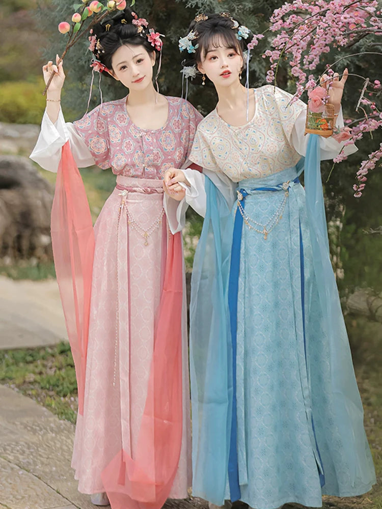 Mirror Flower Ballad 镜花谣 - Tang Dynasty Style Round Collar Qiyao Ruqun