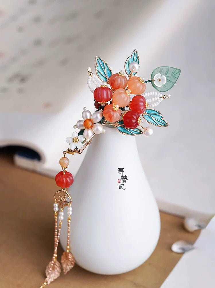 Hair Clip: Cute Pumpkins