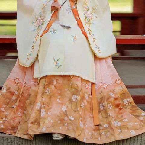 Early Autumn - Robe & Mamianqun Ming Dynasty Hanfu Set