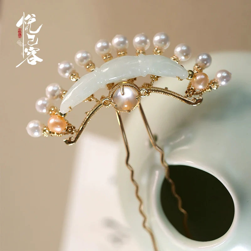 Hair Pin: Jade Note
