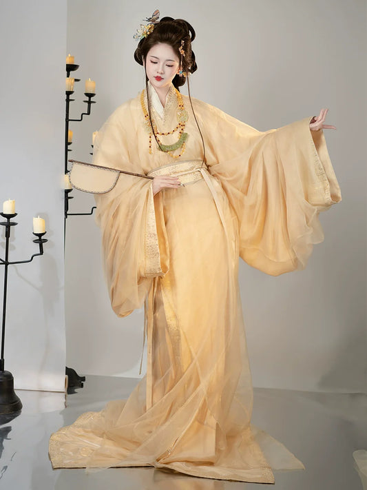 Light - Warring States and Han Dynasty Straight Hem Robe
