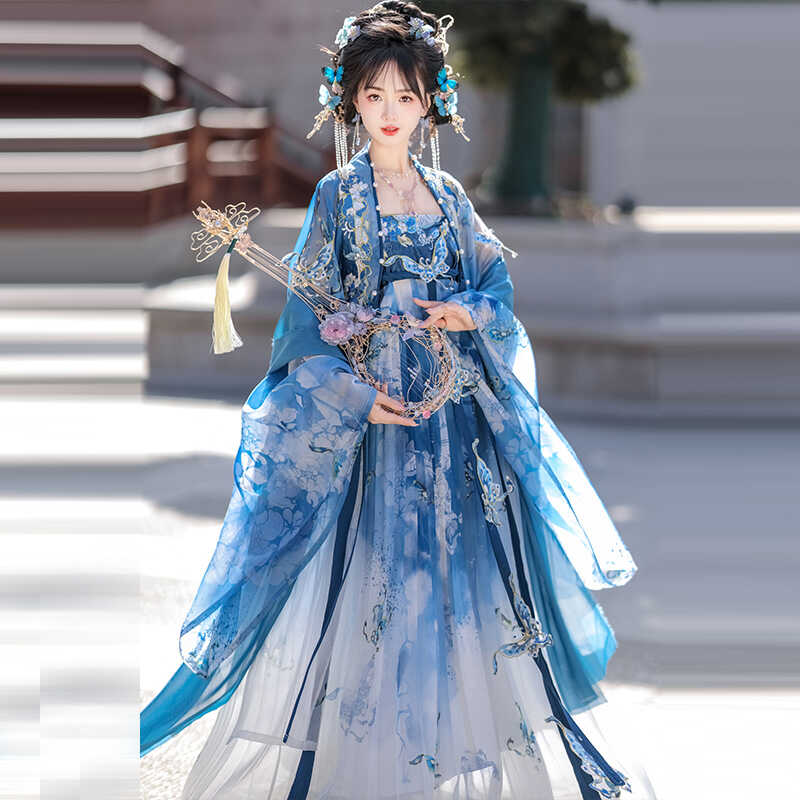 Porcelain Beauty 瓷碟美人 - Tang Dynasty Style Hanfu Dress Heziqun