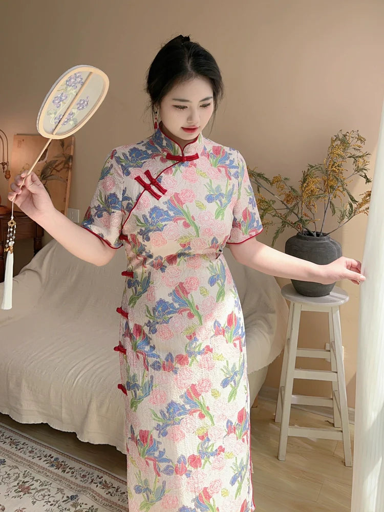 Spring Breeze 十里春风 - New Chinese Style Cheongsam Dress