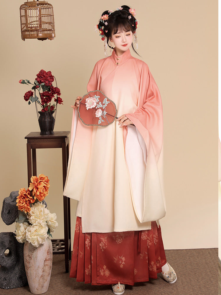 Happy Flower God 花神悦 - Cloud Collar & Mamianqun Ming Dynasty Hanfu Set