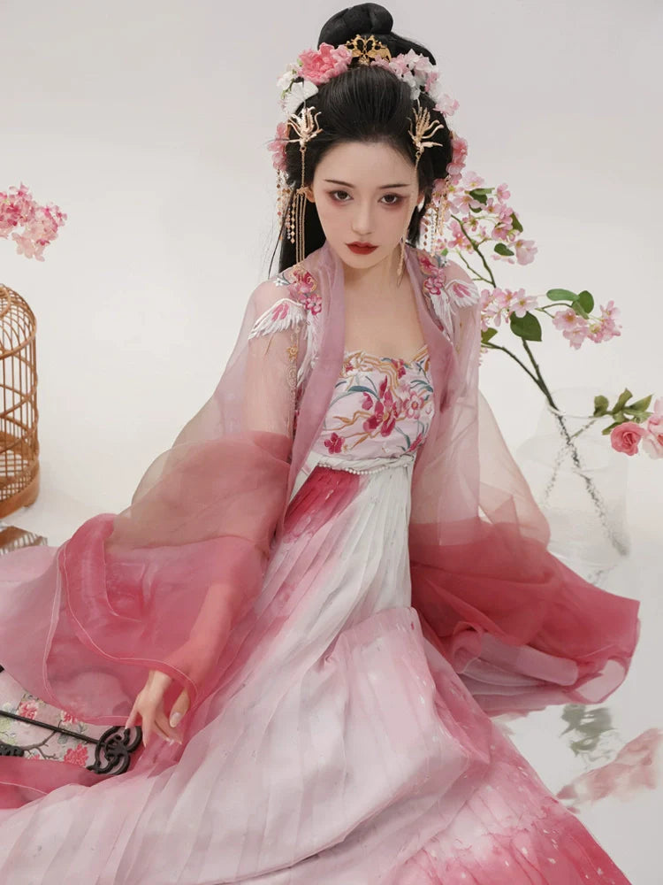 Rose - Tang Dynasty Style Hanfu Dress Heziqun