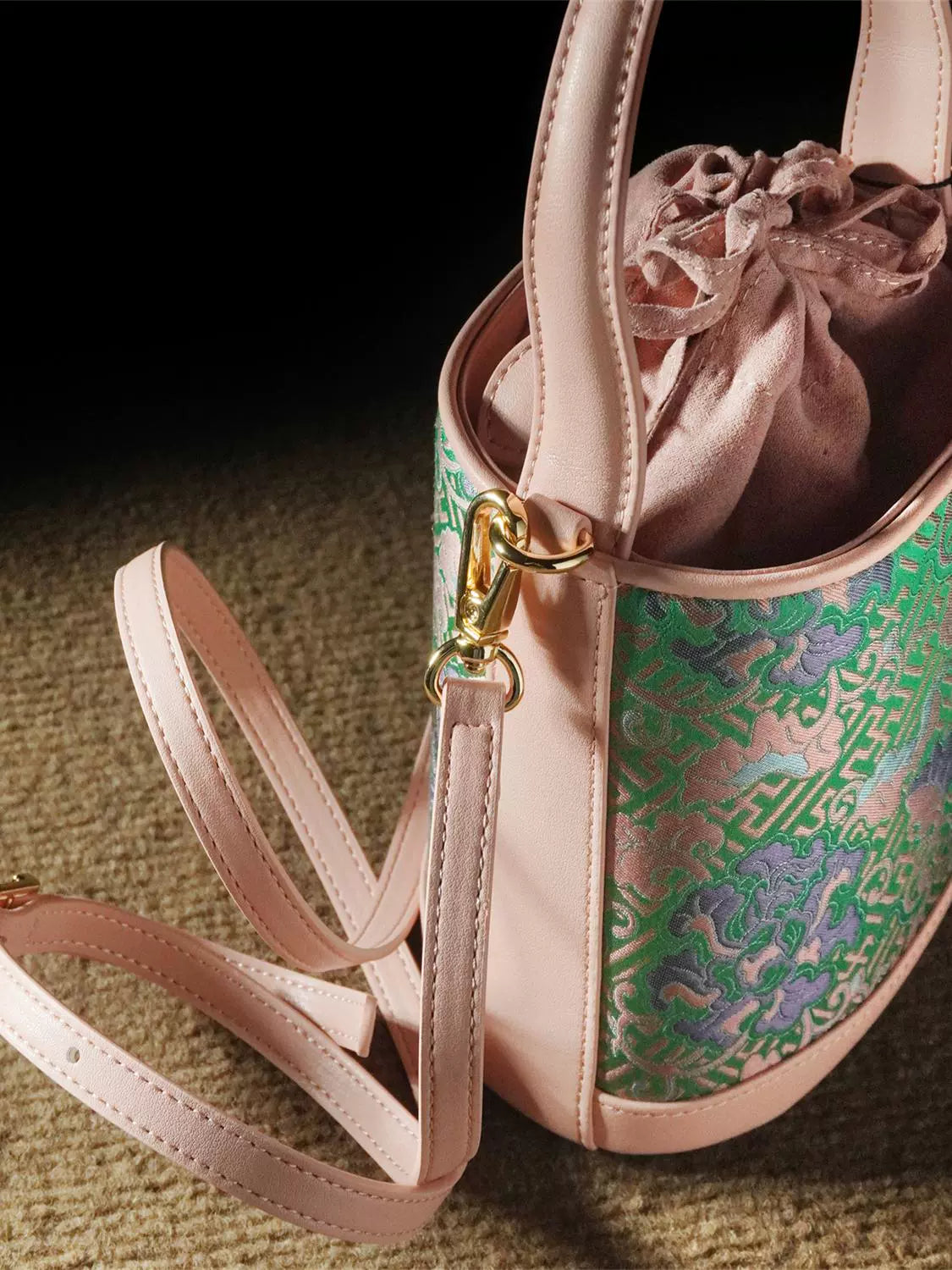 Lady Yang Pink Bucket Bag for Women