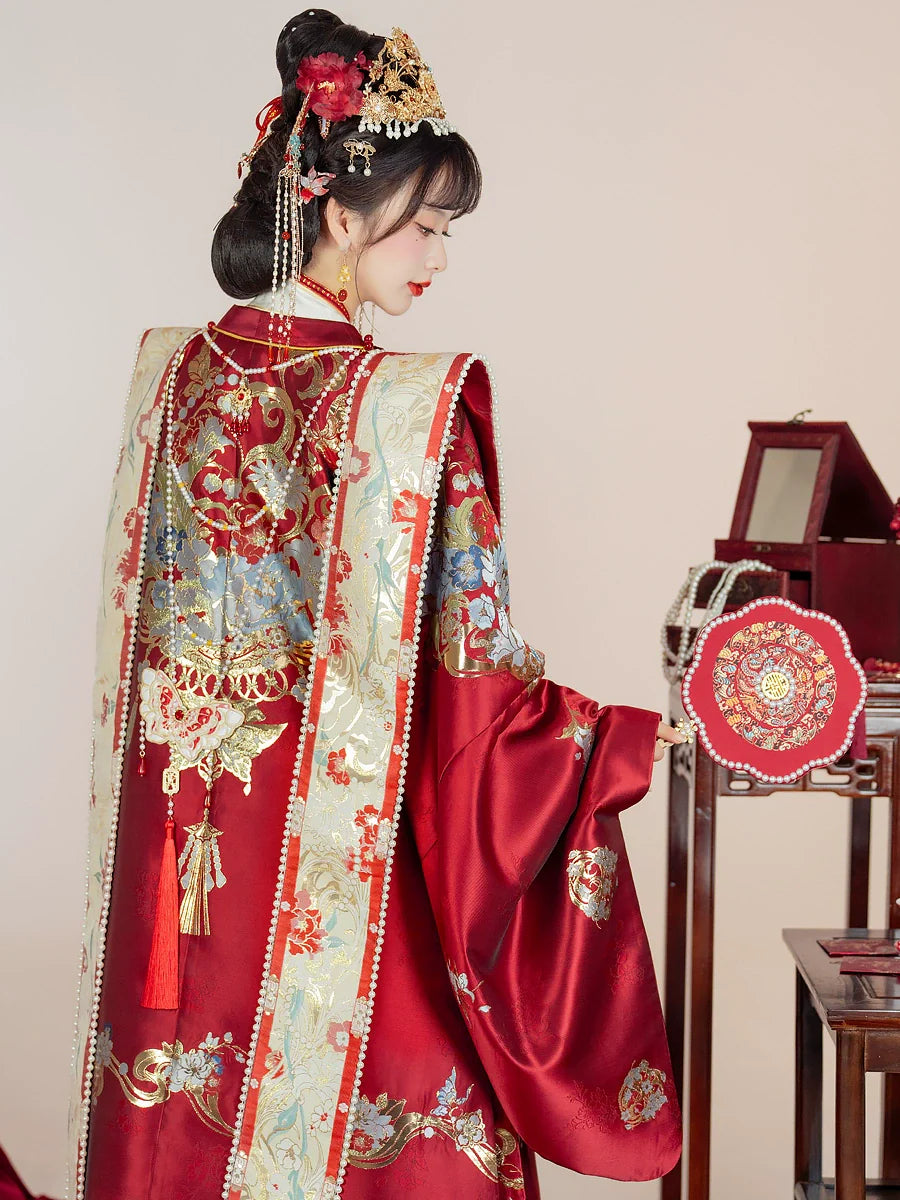 The Ming Dynasty Wedding, Bridal Gown, Gilding 鎏金 (Preorder)
